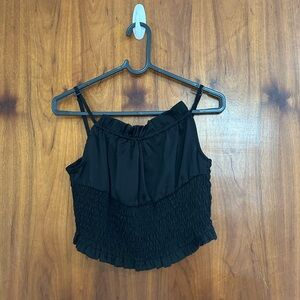 Black Margot Ruched Cami Top